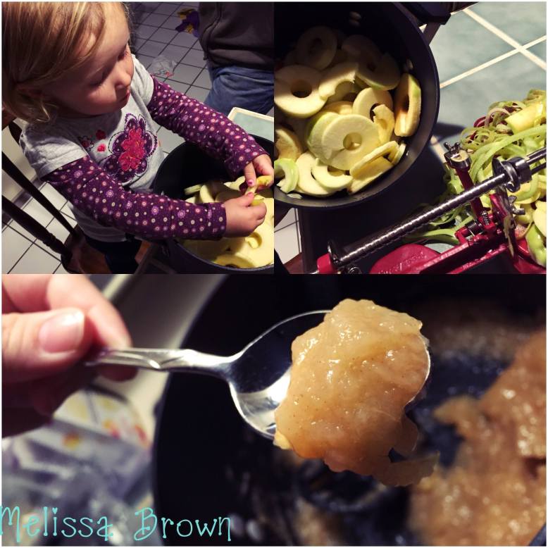 applesauce, apples picked from an orchard, homemade applesauce