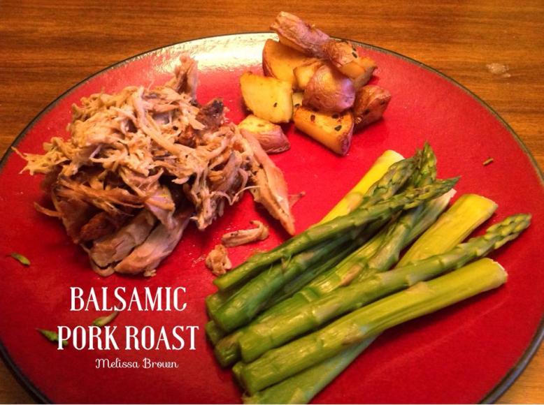 balsamic dressing, balsamic pork roast, pork roast, dinner recipe