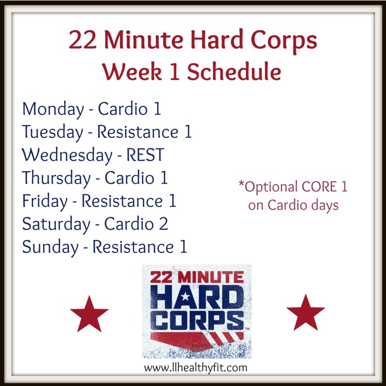 22 minute hard corps, fitness program, cardio, abs, resistance