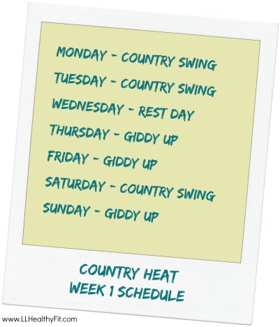 Country Heat - Week 1 Schedule