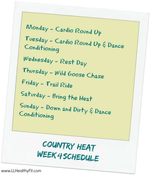Country Heat - Week 4 Schedule