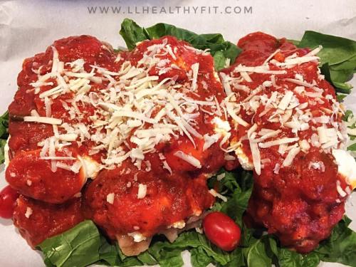 Chicken Breast over Spinach and Tomatoes